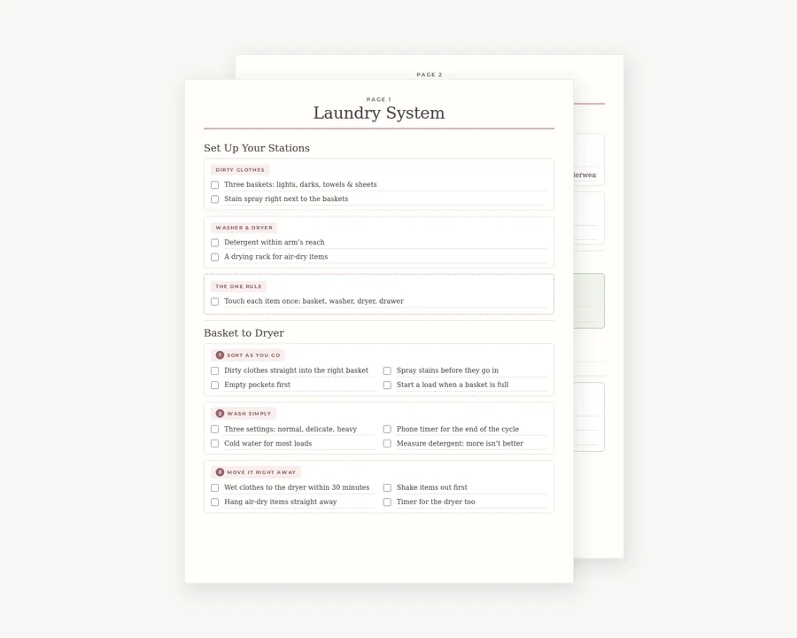 Preview of Laundry checklist.